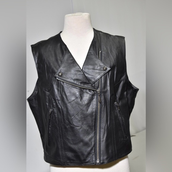 Womens Harley Davidson Biker Vest Size Extra Large - Picture 1 of 8